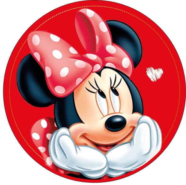 Painel Tecido Redondo Minnie 2